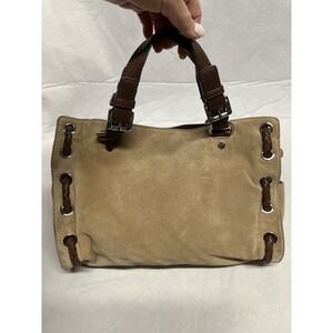 MICHAEL KORS TAN SUEDE LEATHER SATCHEL STYLE PLUS! 31b